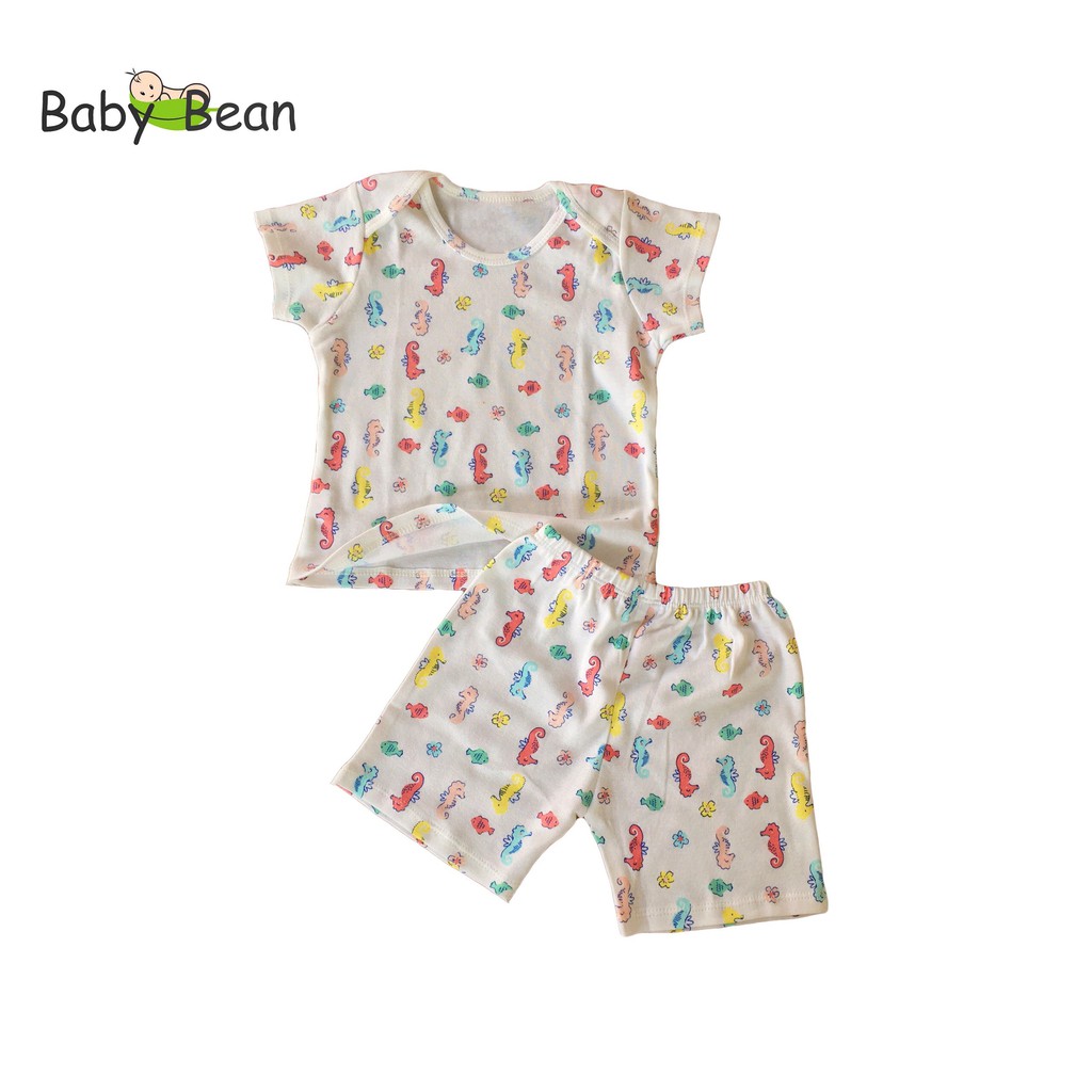 Bộ Đồ Thun Cotton Tay Ngắn Quần Ngắn Bé Sơ Sinh Gái BabyBean MẪU NGẪU NHIÊN