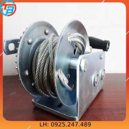 Tời quay tay 800lbs cáp 8m trọng tải 360kg