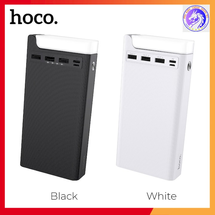 Pin Dự Phòng hoco j62 30000mAh ba đầu ra USB 2A với đèn LED và đèn bàn