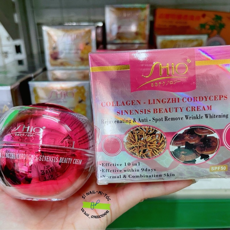 Kem dưỡng trắng da cao cấp SHIO linhzhi và đông trùng hạ thảo 10 in1