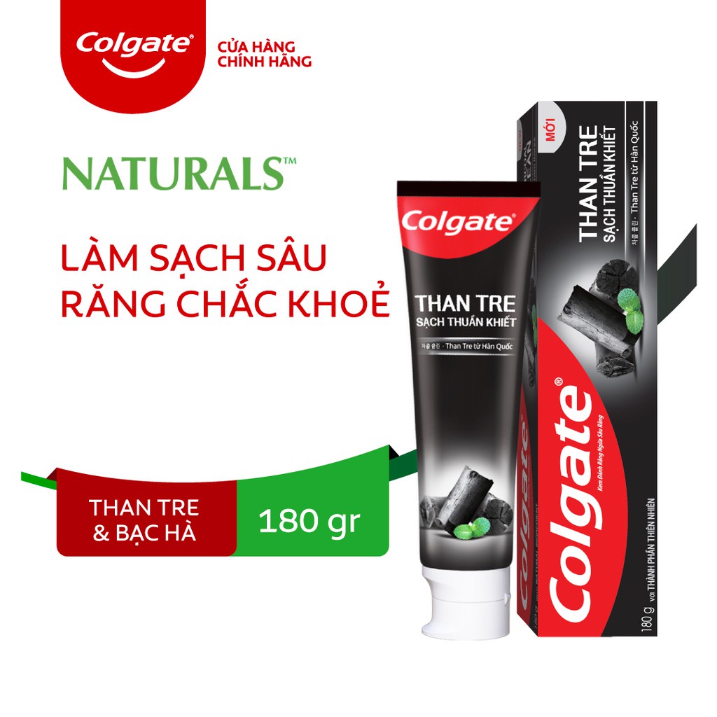 [HB gift ] Kem đánh răng Colgate Thiên Nhiên Than Tre và Bạc hà 180g