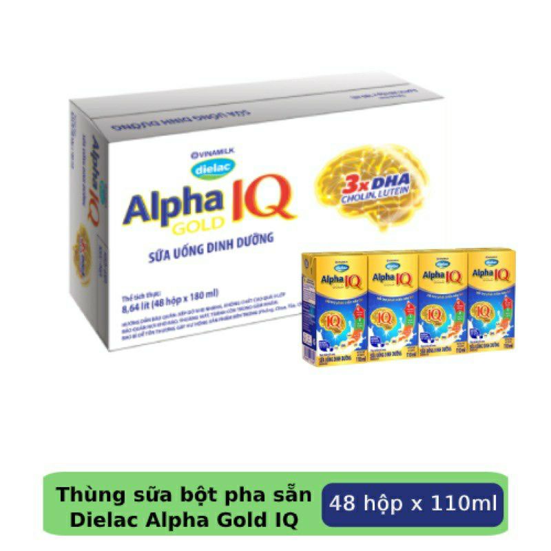 Sữa Nước Pha Sẵn Dielac Anpha Gold IQ Thùng 48 Hộp x110ml ..