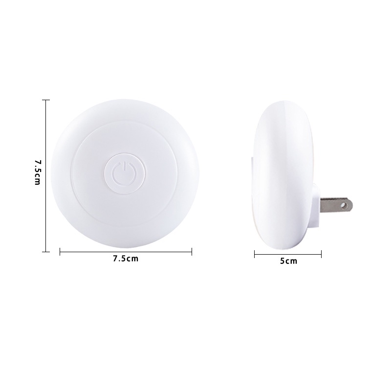 Licer LED Đèn ngủ 3 màu tiết kiệm năng lượng bảo vệ mắt có phích cắm us tiện dụng