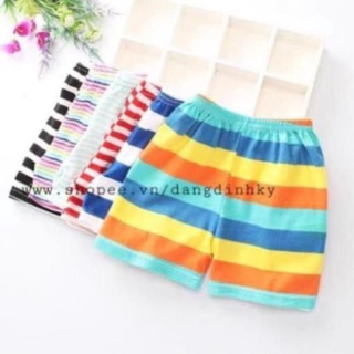 Quần chục đùi cotton kẻ cho bé