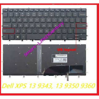 💥 Phím ZIN -CÓ LED 💥 Bàn phím laptop Dell XPS 13 9343, 13 9350 9360