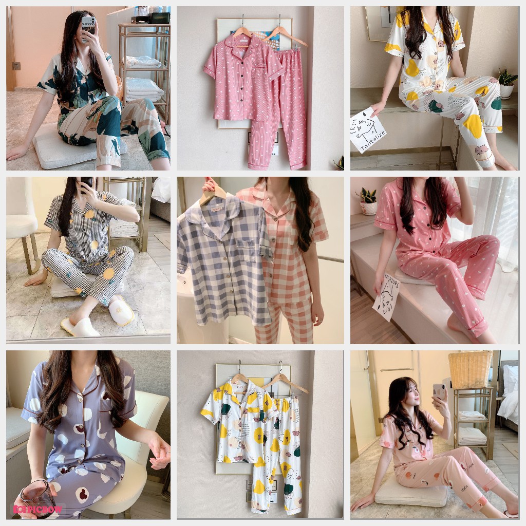 Pijama, Bộ Ngủ Nữ cotton ngắn tay quần dài CDCP01&lt;br&gt;