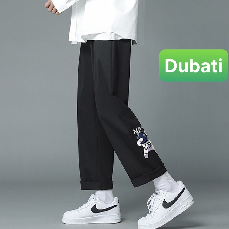 Quần baggy nam nữ Unisex ống rộng in hình Nasa - Kiểu quần Kaki Nam Nữ Ống Suông Basic Unisex Phongcasch Vip Pro -Dubati