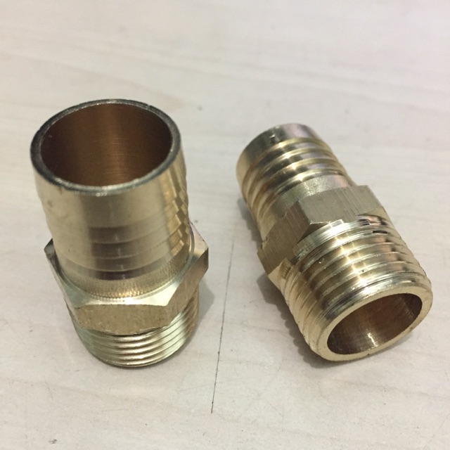 Béc đồng thau nối ren ngoài 9.6,13,17,21,27 đuôi 6,8,10,12,14,16,18,20mm