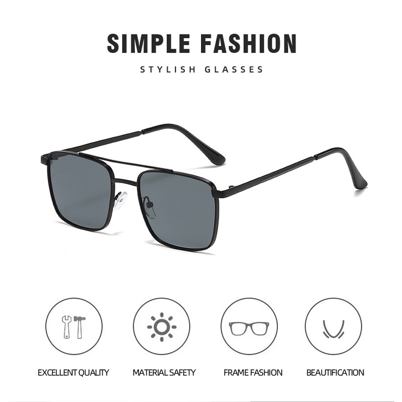 Kính Mát Gọng Kim Loại Màu Sắc Nổi Bật Cho Nam Nữ