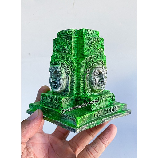 MÔ HÌNH ANGKOR WAT TRANG TRÍ BỂ CÁ TIỂU CẢNH NON BỘ CAO 10CM RỘNG 7CM