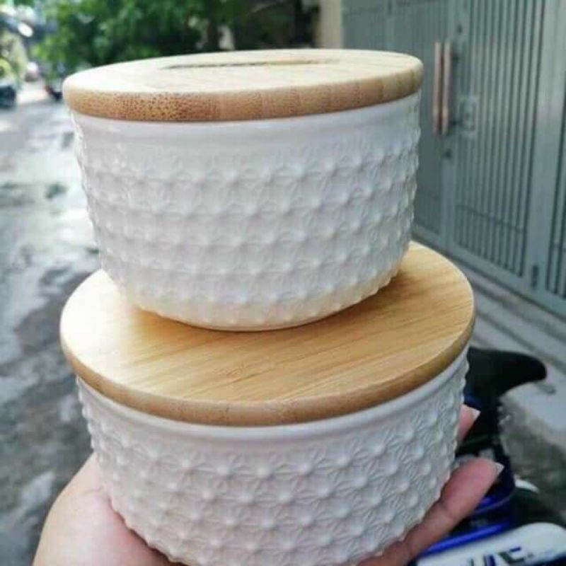 bộ 2 bát tô thố sứ có năp gỗ cao cấp 🍒🍒freeship🍒🍒hkm ensure | BigBuy360 - bigbuy360.vn