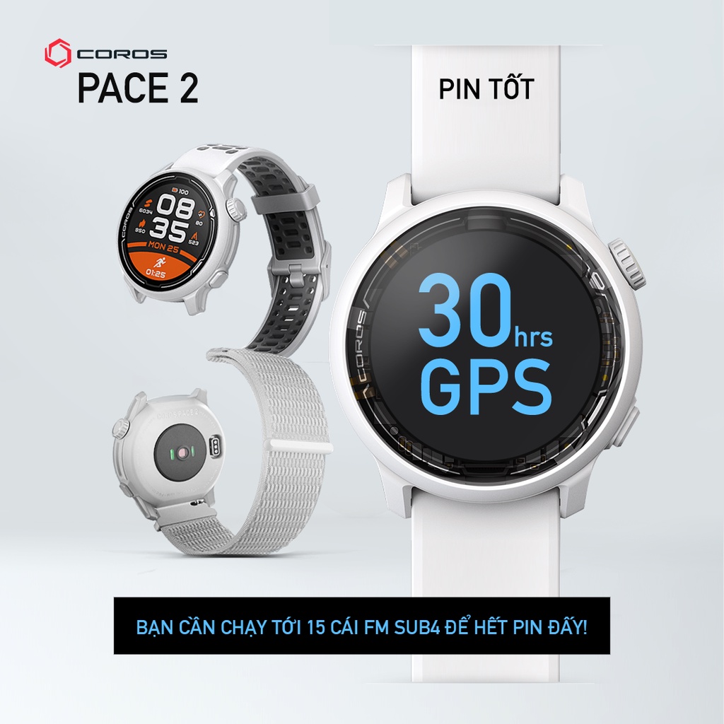 Đồng hồ chạy bộ, thể thao unisex GPS COROS PACE 2