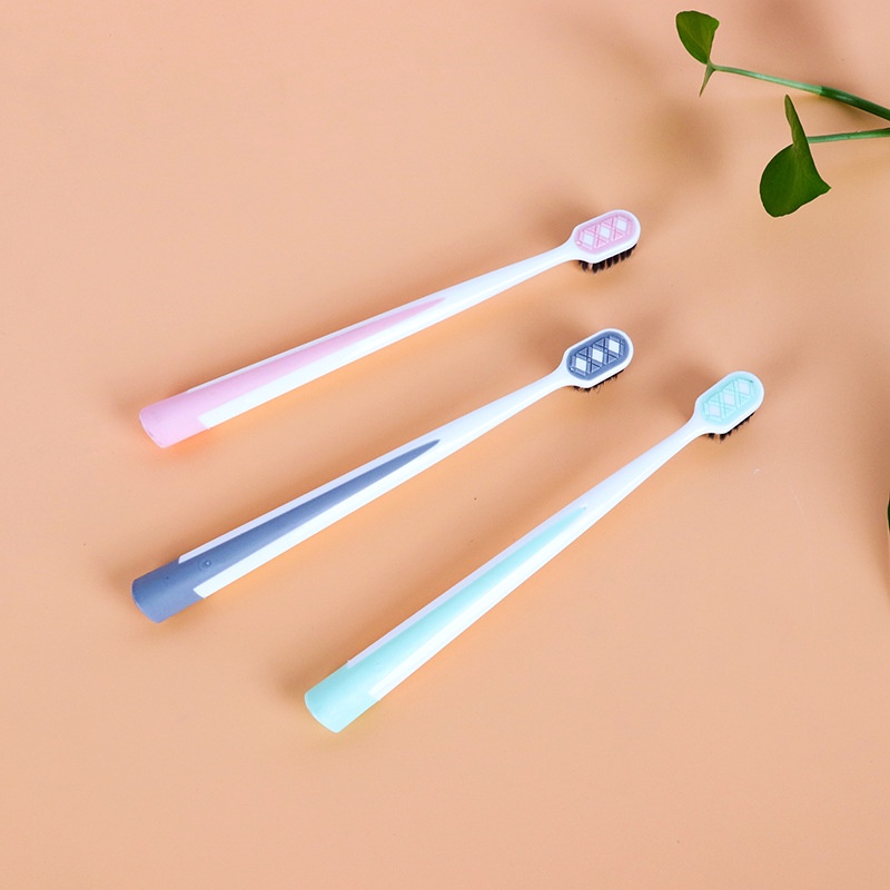 [Hàng mới về] Set 3 Bàn Chải Đánh Răng Lông Mềm Cán Tre Dành Cho Người Lớn