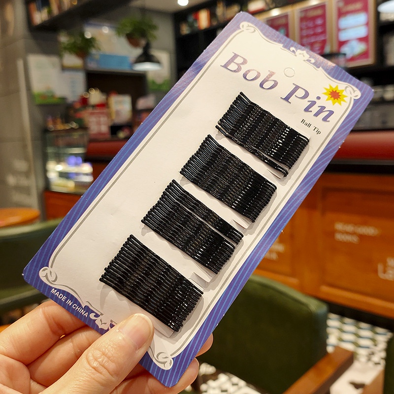 Kẹp tóc mái, kẹp tăm đen cố định tạo kiểu, makeup thiết kế đơn giản xinh xắn A010