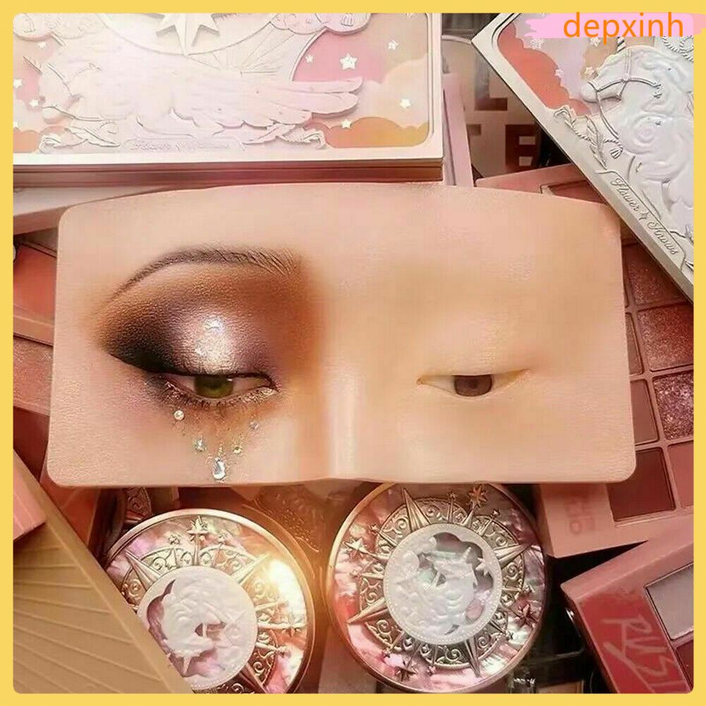 Chứng Khoán sẵn sàng Hoàn Hảo Viện Trợ cho Thực Hành Trang Điểm Silicone Khuôn Mặt Trang Điểm Mắt Thực Hành Bảng Pad Silicone Bionic Da cho Làm Cho khuôn Mặt Lông Mi DCM