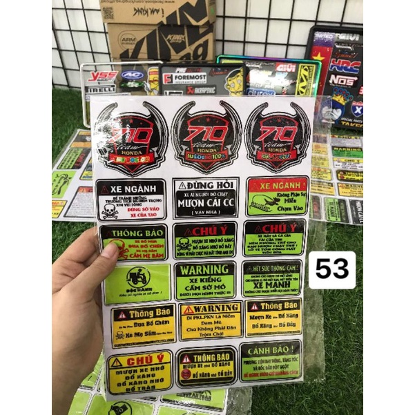 Sticker cảnh báo mẫu mới