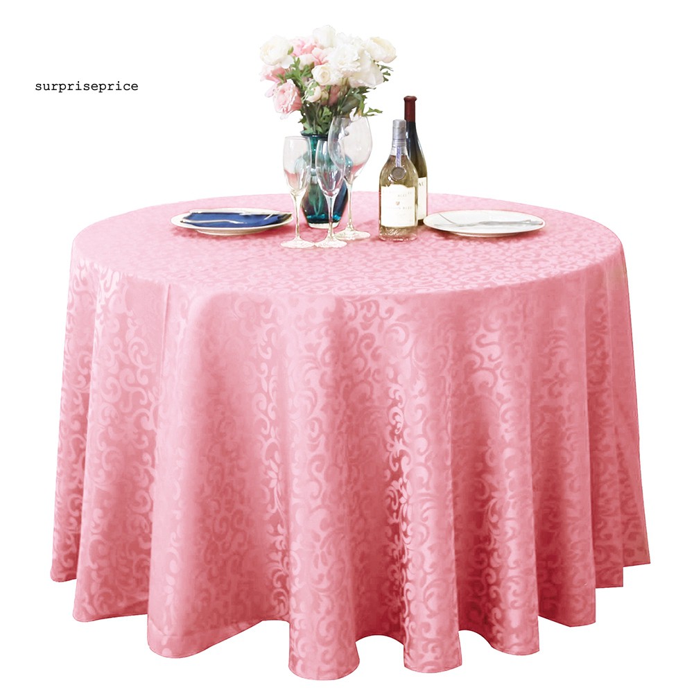 Khăn Trải Bàn Hình Tròn 160cm Màu Trơn Xinh Xắn