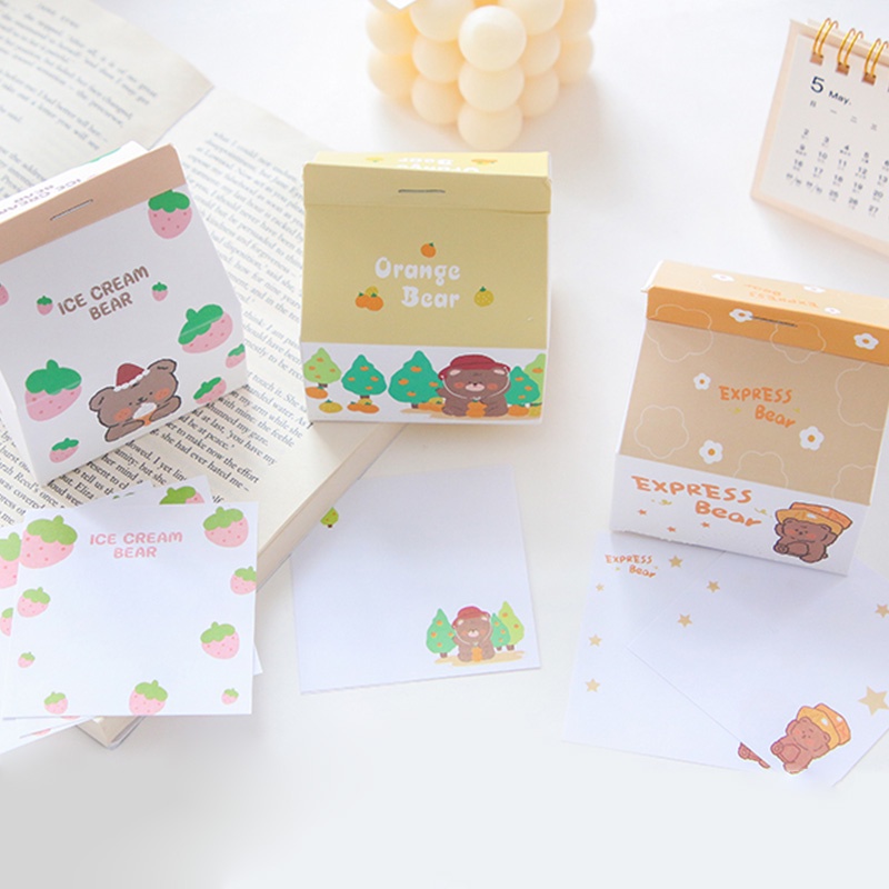 Bộ 201 Tờ Giấy Ghi Chú Hình Hộp Sữa Đáng Yêu Không Dính Note