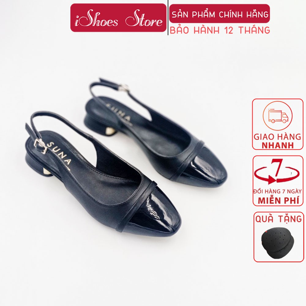 Sandal Bít Mũi Quai Hậu Gót Vuông Khóet Cạnh Cao 3cm - X189