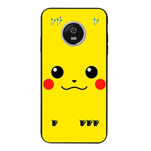 Ốp bằng Silicone hình Pikachu cho Motorola Moto C E4 G5 G5S X4 Plus