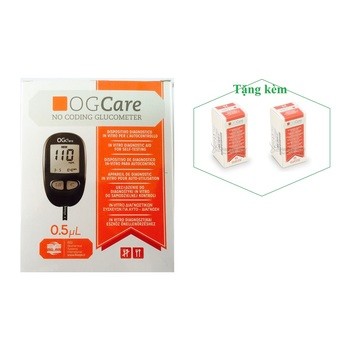 Máy đo đường huyết OGCare. + Tặng 2 hộp que thử 25 test