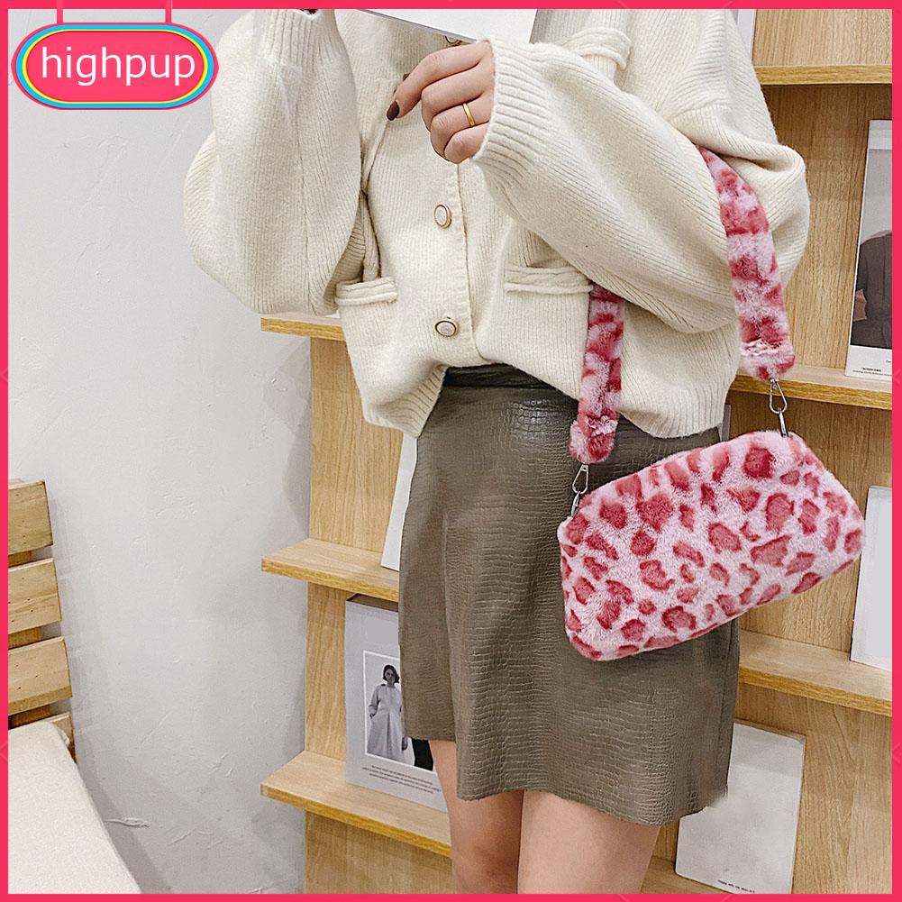 Túi đeo vai nhung lông họa tiết da động vật phong cách Retro | BigBuy360 - bigbuy360.vn