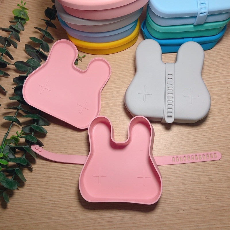 Bát ăn dặm có nắp silicone cho bé