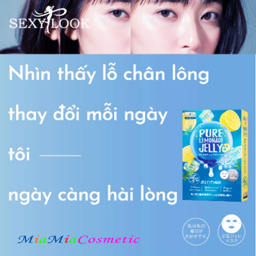 Mặt Nạ Thạch Lạnh Jelly Sexylook Dưỡng Cấp Ẩm Hoa Quả Chanh Bơ Đào Lên Men Bản Đài Nhập Khẩu [HỘP 3 MIẾNG]