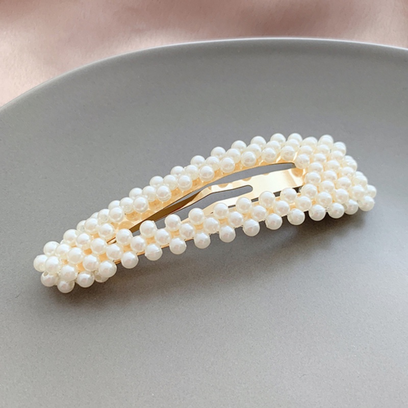 Kẹp Tóc Đính Đá Và Ngọc Trai Phong Cách Thời Trang Hàn Quốc Cho Nữ