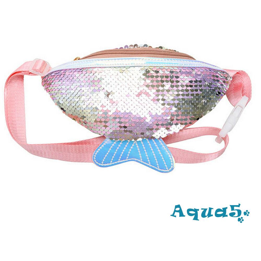 Túi đeo thắt lưng đính sequin lấp lánh dành cho các bé
