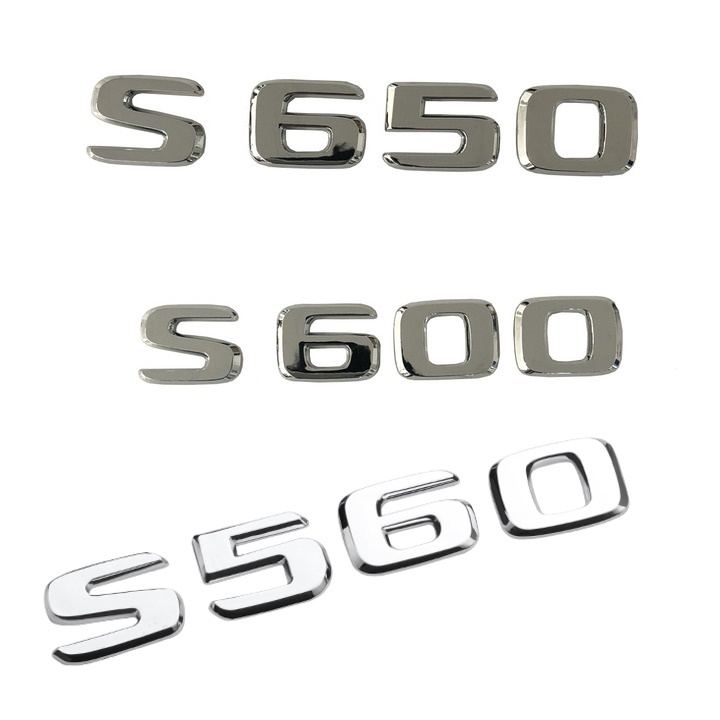 Decal tem chữ S560 / S600 / S650 dán đuôi xe ô tô Maybach