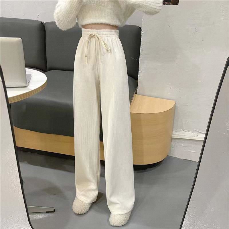 Quần dây rút COZOKC ống rộng thời trang Hàn Quốc