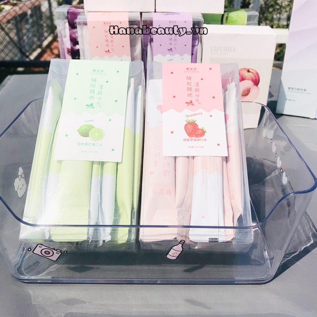 Nước xúc miệng LIFUSHA Hoa Quả Thơm miệng sạch sẽ thơm tho trắng răng