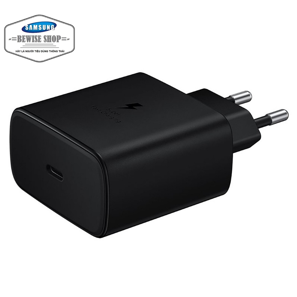 Bộ Sạc Nhanh USB-C SAMSUNG TRAVEL ADAPTER 45W EP-TA845 Kèm Cable 5A 2 Đầu Type C - Hàng Nobox