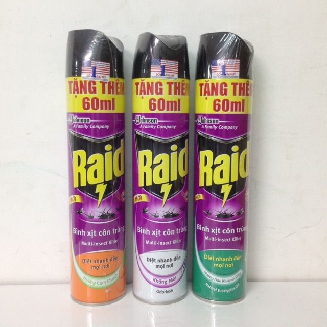 Bình xịt côn trùng Raid 600ml