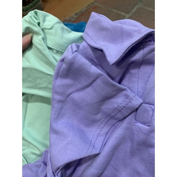 Tặng Áo crotop polo màu tím và màu xanh giá 35k