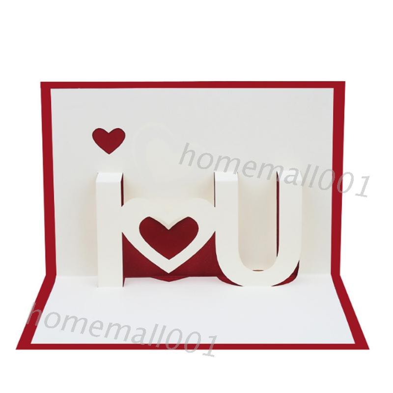 Thiệp Chúc Mừng Sinh Nhật 3d I Love You Pop Up