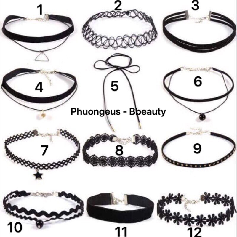 Vòng choker cổ phong cách 12 mẫu