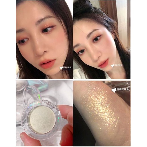 Bueqcy Phấn bắt sáng ánh nhũ lấp lánh chất mềm mịn tiện dụng