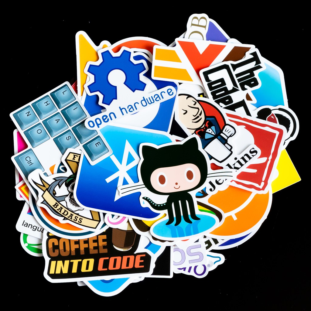 Sticker IT, coder, lập trình chống nước lâu phai trang trí laptop, mũ bảo hiểm, đàn, guitar, ukelele, macbook,điện thoại