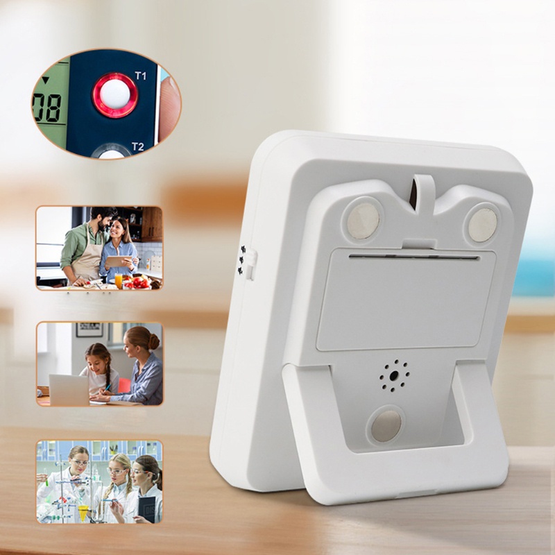 Đồng Hồ Hẹn Giờ Nấu Ăn Kỹ Thuật Số Có Thể Điều Chỉnh Âm Lượng Đứng