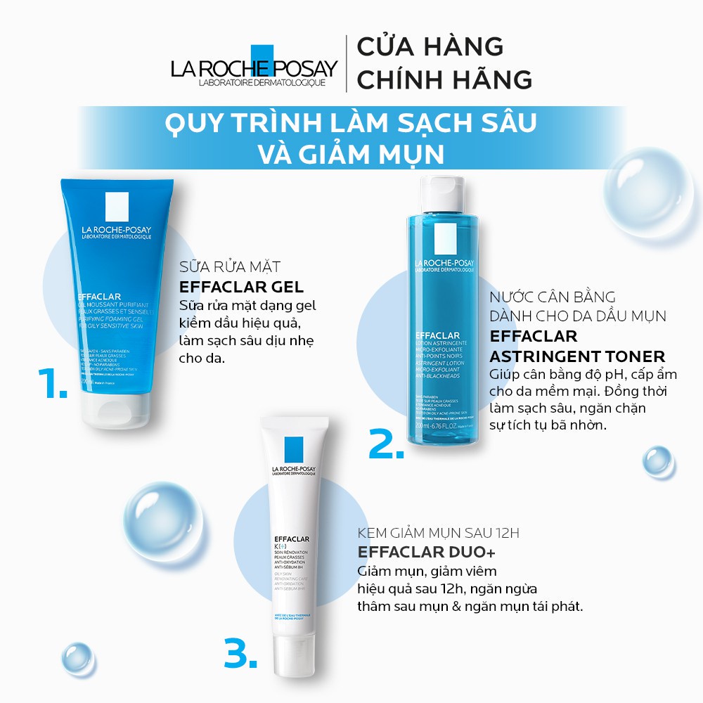 Nước cân bằng giàu khoáng dành cho da dầu mụn La Roche Posay 200ml