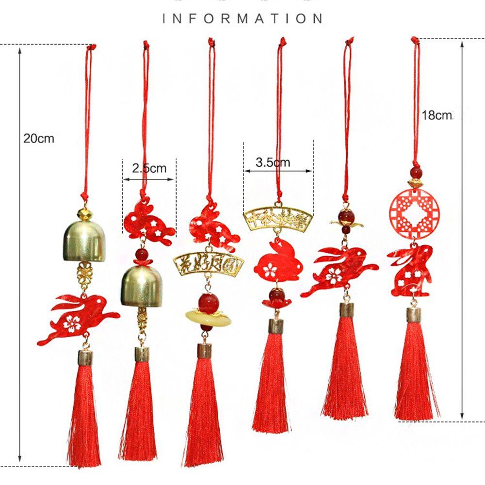 Mặt Dây Chuyền Màu Đỏ Phong Cách Trung Hoa Cổ Điển Độc Đáo Trang Trí Nhà Cửa / Lễ Hội DIY