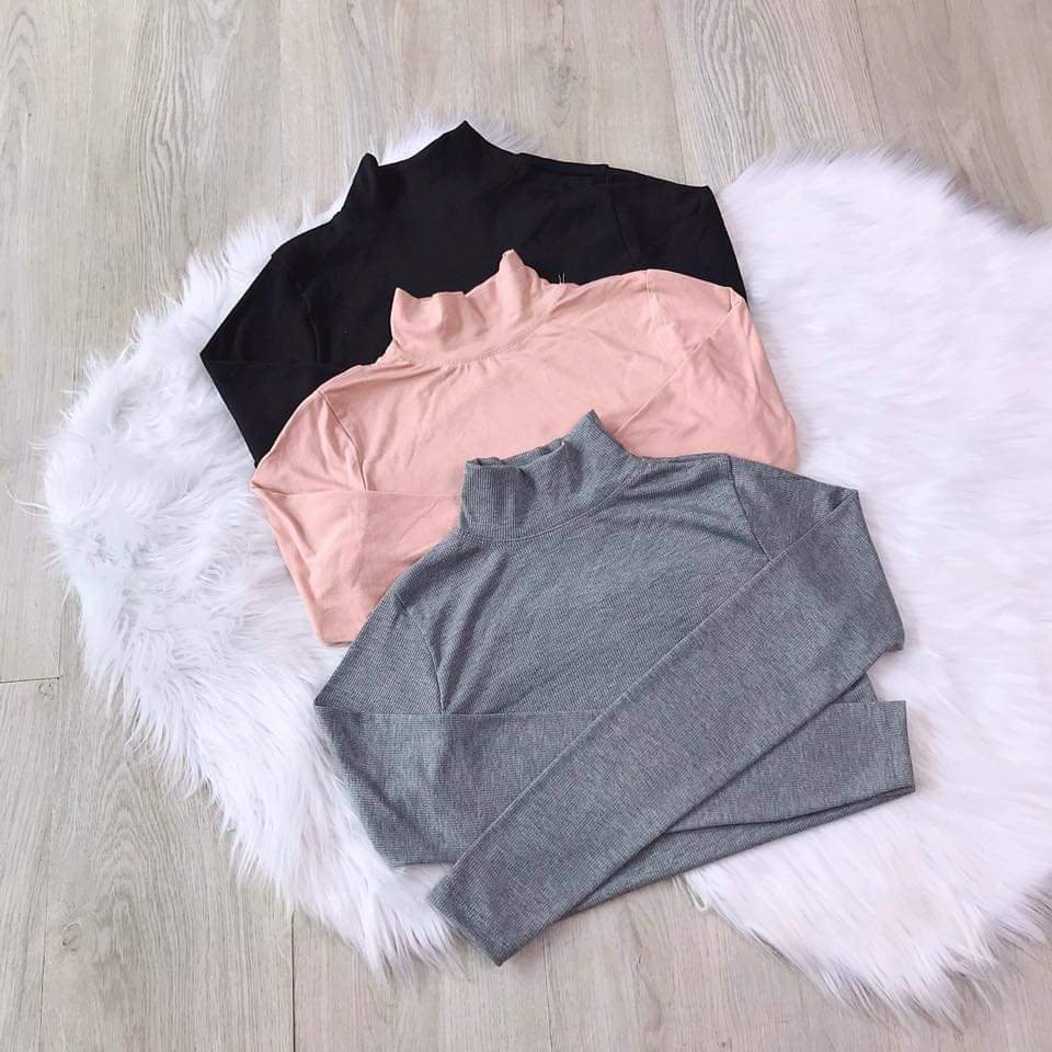 Combo 10 áo thun body cổ lọ tay dài