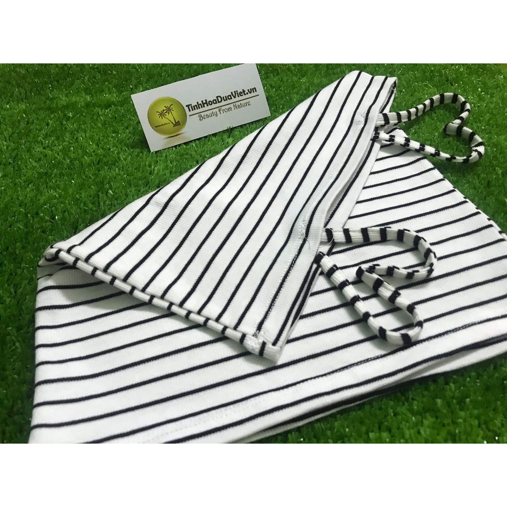 CROPTOP HAI DÂY THỜI TRÂNG sale cuối năm-trắng sọc đen