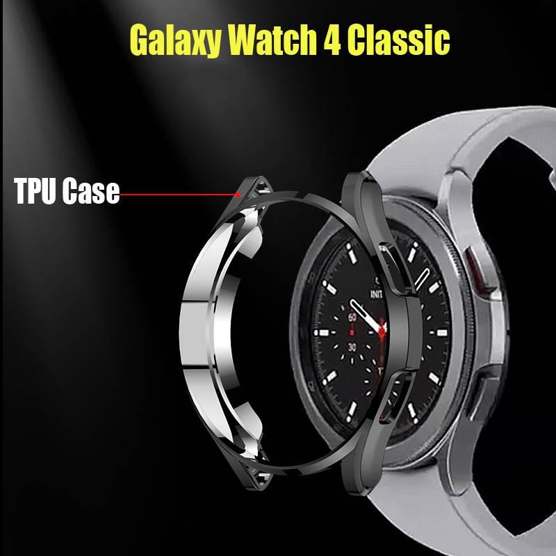 Vỏ bảo vệ màn hình đồng hồ TPU mạ chống rơi thích hợp cho Samsung Galaxy Watch 4 3 40mm 44mm 41mm 45mm Active 2 40MM
