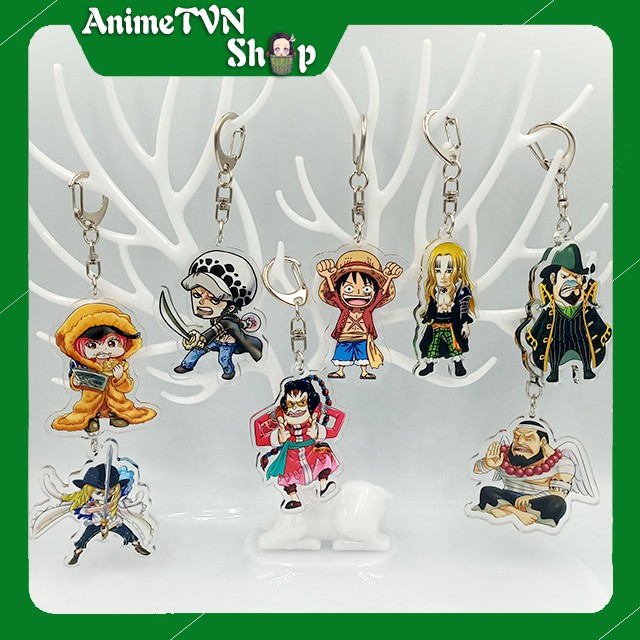 Móc khoá Mica anime One Piece - Đảo hải tặc (Loại 5 - Tứ hoàng và thế hệ tồi tệ) - Nhựa Cứng Acrylic In 2 mặt sắc nét