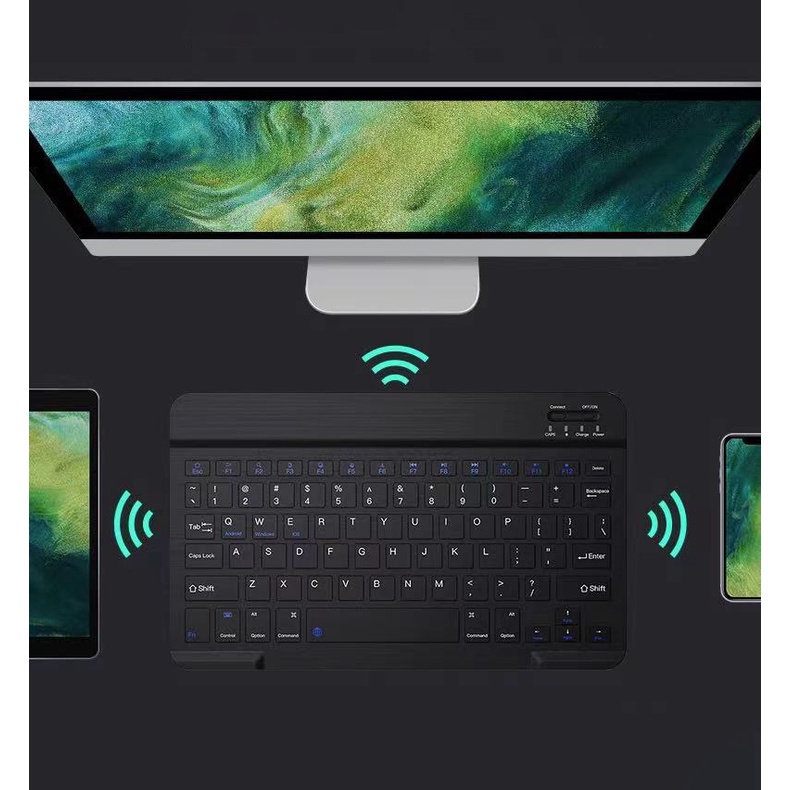 Bàn phím Bluetooth Ipad Magic Contrl Kết nối Bluetooth cùng lúc 3 thiết bị,Bàn phím ipad chất lượng - HATECH66