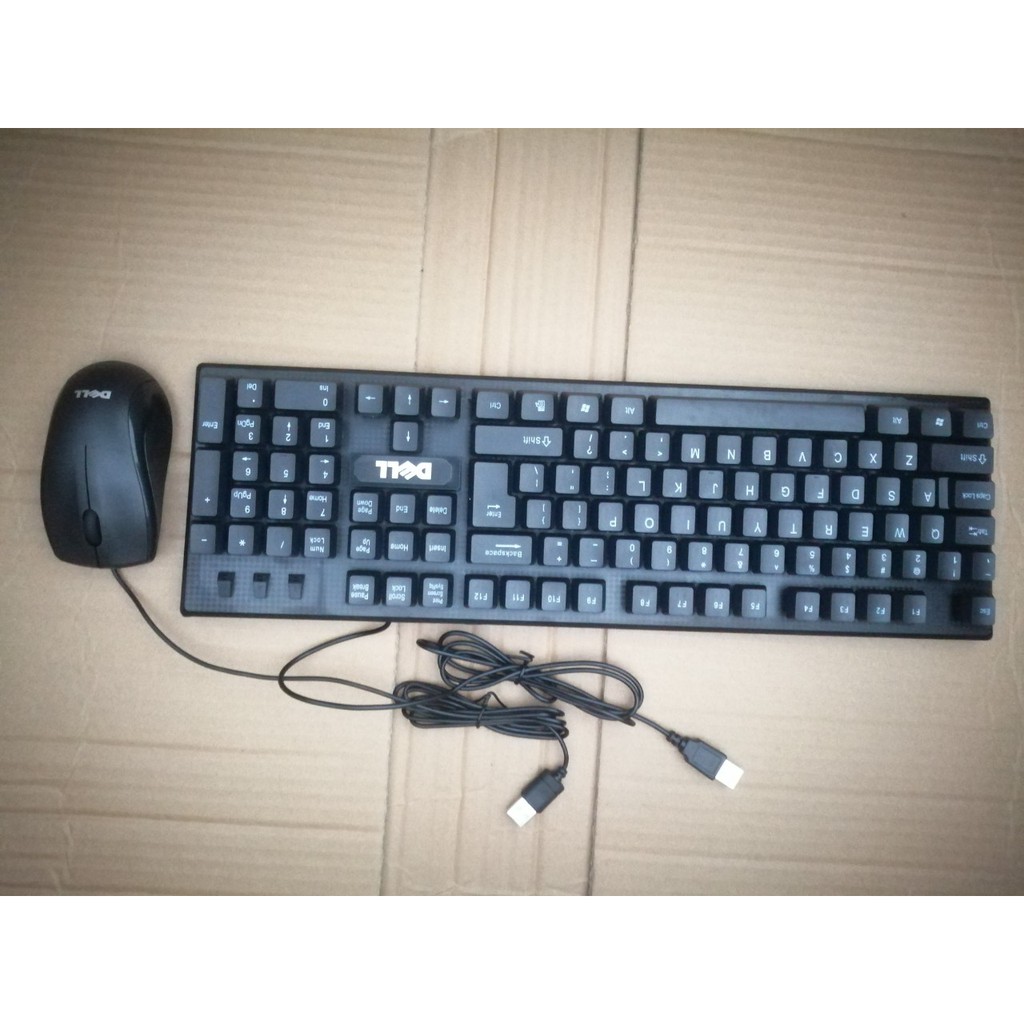 Bộ Bàn Phím Chuột Game Net Văn Phòng Dell D-610 Tặng kèm lót chuột 20x25