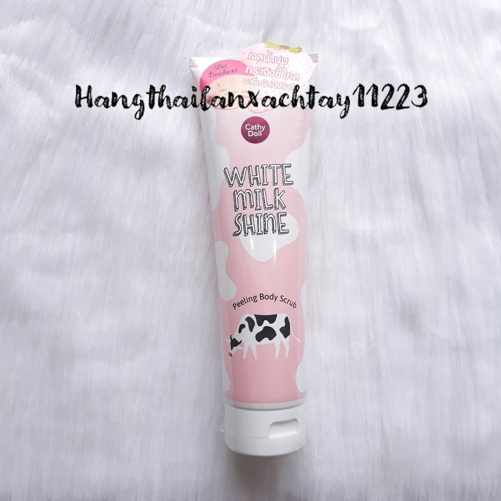 TẨY TẾ BÀO CHẾT TOÀN THÂN SỮA BÒ CATHY DOLL WHITE MILK SHINE PEELING BODY SCRUB - 320ML